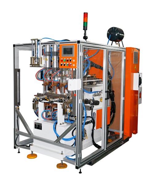 Soldador por pontos MFDC personalizado para pilar central da moldura da porta automotiva