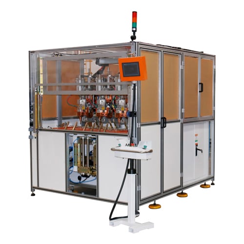 Soldador automático MFDC 3x55KVA para junta da cabeça do cilindro