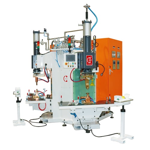 Soldador por projeção com descarga capacitiva de cabeça dupla 20KJ para pilares A/B/C de automóveis